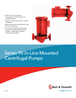 Series 90 In-Line Mounted Centrifugal Pumps
