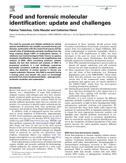 Food and forensic molecular identification: update and challenges