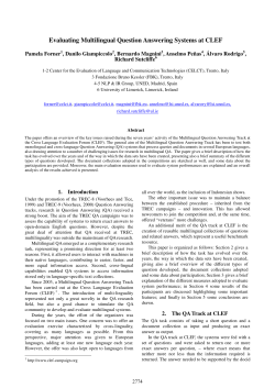 Evaluating Multilingual Question Answering Systems at CLEF