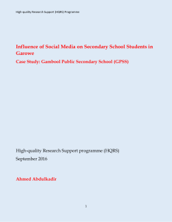 Influence of Social Media on Secondary School Students in Garowe