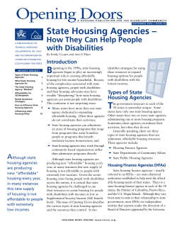 State Housing Agencies - Technical Assistance Collaborative