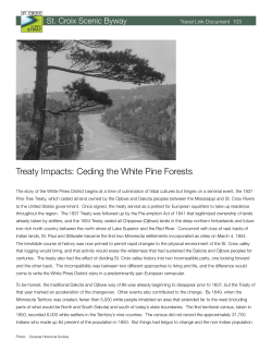 103 Treaty Impacts-Ceding the White Pine Forests