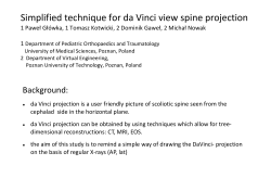Simplified technique for da Vinci view spine projection