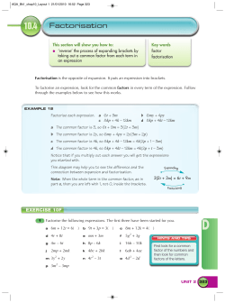 Factorisation