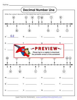 Decimal Number Line 0.2 0.2 0.8 1.4 6.0 6.7 7.5