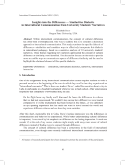 Insights into the Differences &mdash; Similarities