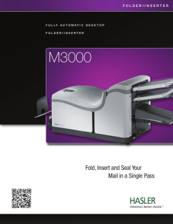 Fold, Insert and Seal Your Mail in a Single Pass