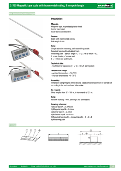 21725 Magnetic tape, scale with incremental coding, 5 mm pole length