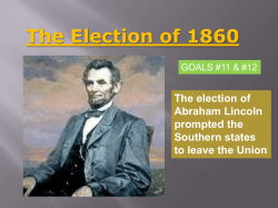 The Election of 1860