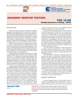 masonry mortar testing tek 18-5b