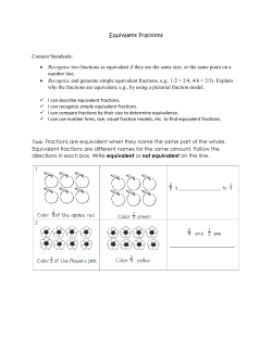 Equivalent fractions
