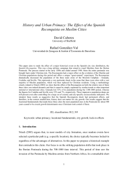 History and Urban Primacy: The Effect of the Spanish Reconquista