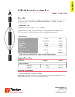 CEN-AA Inline Centralizer Tool CEN-AA