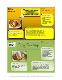 Tortillas and scrambled eggs - Pike County Health Department