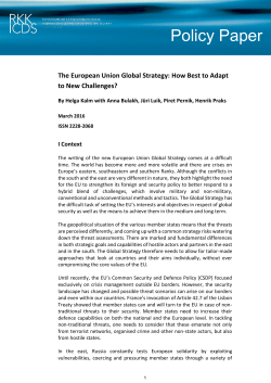 The European Union Global Strategy