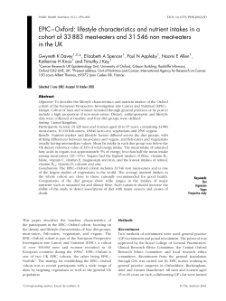 EPIC Oxford: 33883 meat-eaters 31546 non meat-eaters