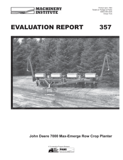 357 John Deere 7000 Max-Emerge Row Crop Planter