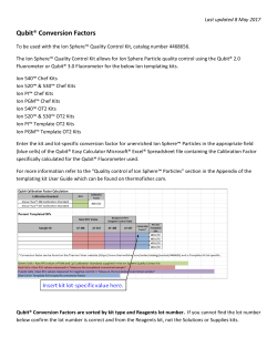 Qubit® Conversion Factors - Thermo Fisher Scientific