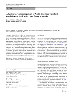Adaptive harvest management of North American waterfowl