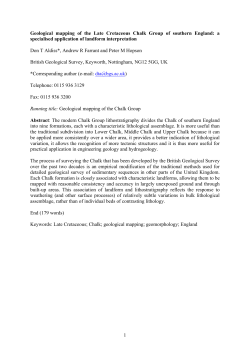 1 Geological mapping of the Late Cretaceous Chalk Group of