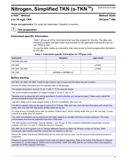 Nitrogen, Simplified TKN (s-TKN&trade;) DOC316.53.01258