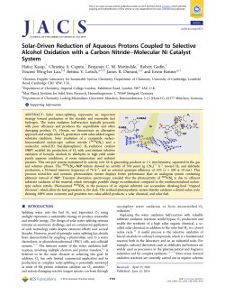 Solar-driven Reduction of Aqueous Protons Coupled to Selective