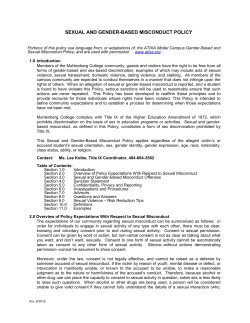 Sexual and Gender-Based Misconduct Policy