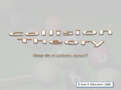 Collision Theory - Evan`s Chemistry Corner