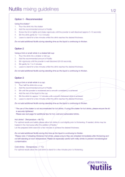 Nutilis mixing guidelines Australia:Nutilis Mix Instructies Nederlands