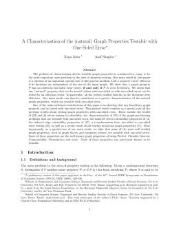 (natural) Graph Properties Testable with One-Sided Error