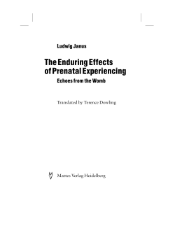 TheEnduringEffects ofPrenatalExperiencing