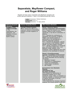 Separatists, Mayflower Compact, and Roger Williams