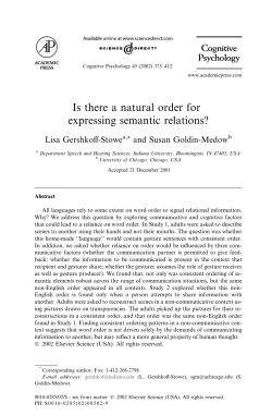 Is there a natural order for expressing semantic relations?