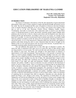 EDUCATION PHILOSOPHY OF MAHATMA GANDHI