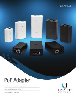 PoE Adapters Datasheet