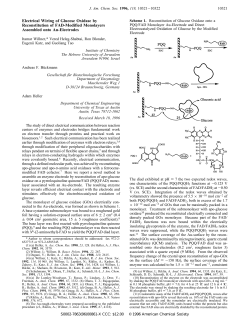 Electrical Wiring of Glucose Oxidase by Reconstitution of FAD