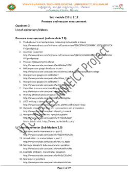 Pressure measurement (sub-module 2 - vtu-nptel