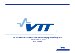 Ad hoc network security issues for Converging Networks (GIGA