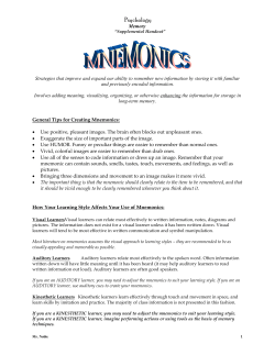 Mnemonics