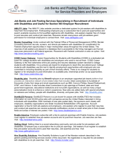 Job Banks and Posting Services