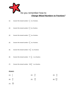 Do You Remember How to Change Mixed Numbers to Fractions?