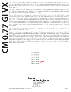 The lens arrays of Fresnel Technologies` CM 0.77 GI VX series are