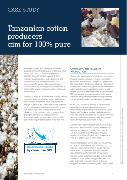 tanzanian cotton producers aim for 100% pure