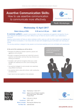 Assertive Communication Skills: