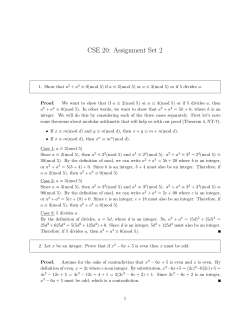 CSE 20: Assignment Set 2