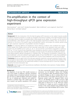 Pre-amplification in the context of high-throughput