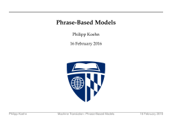 Phrase-Based Models