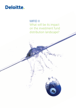 MIFID II - What will be its impact on the investment fund