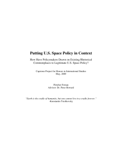 Putting US Space Policy in Context