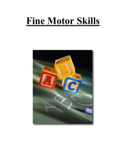 Fine Motor Activities - Socorro Independent School District